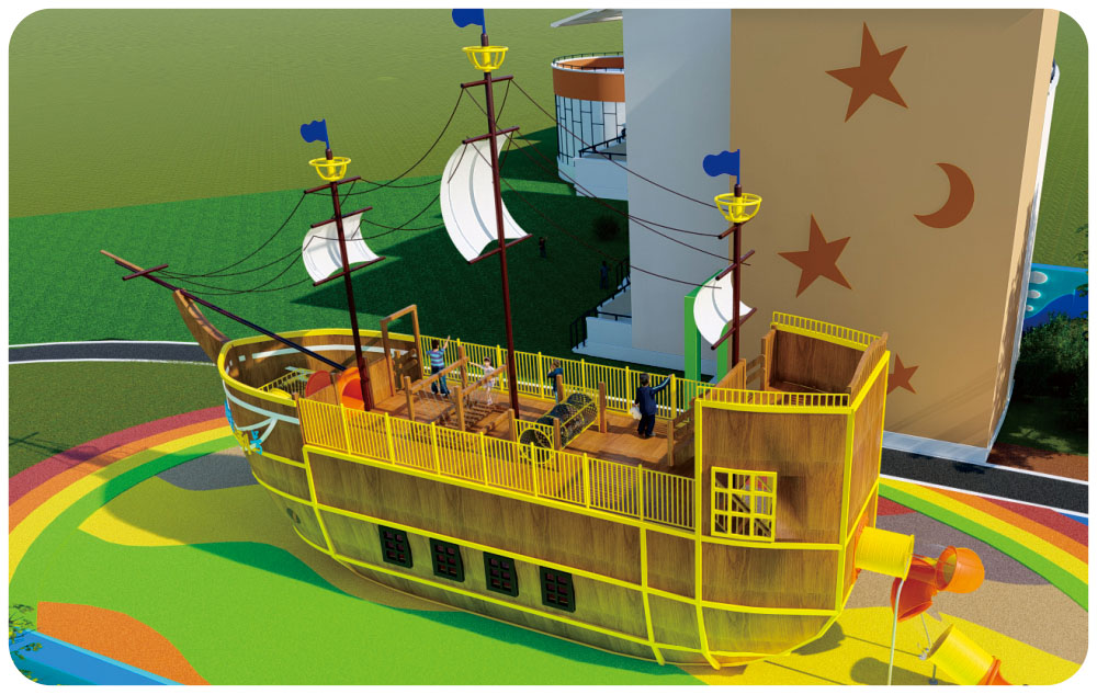 Parco giochi in legno Pirate Ship Series HD-MHD013-21383