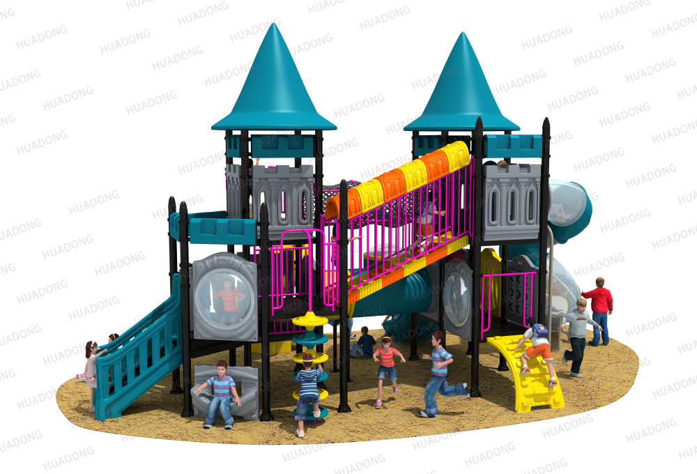 Scivolo per bambini per parco giochi all'aperto castello europeo e coreano HD-HOH006-21081